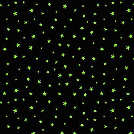 Glow in the Dark Stars by Lewis & Irene Fabrics