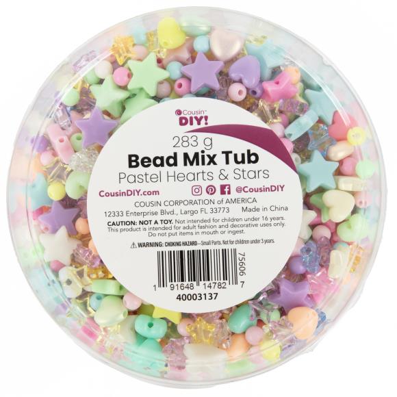 Pastel Heart Bead Tub