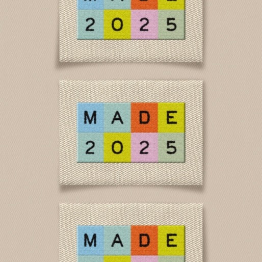 Made 2025 Rainbow Garment Labels Matchy Matchy Sewing Club