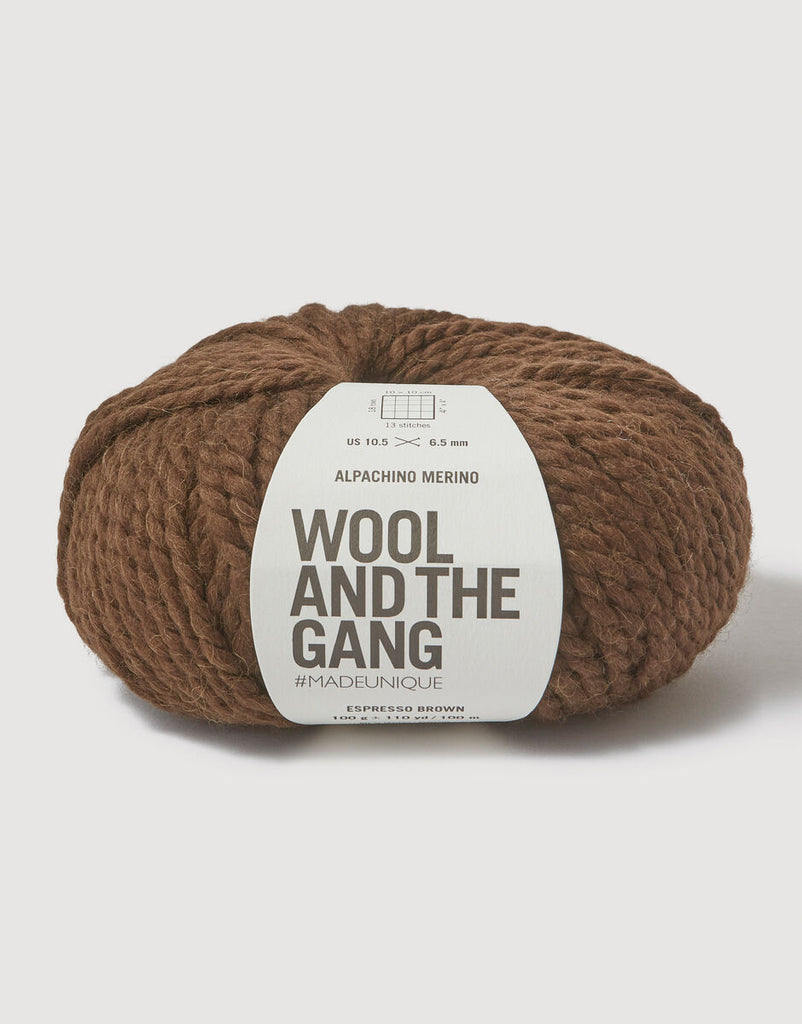 Wool and the Gang Alpachino Merino Yarn Wool and the Gang Espresso Brown