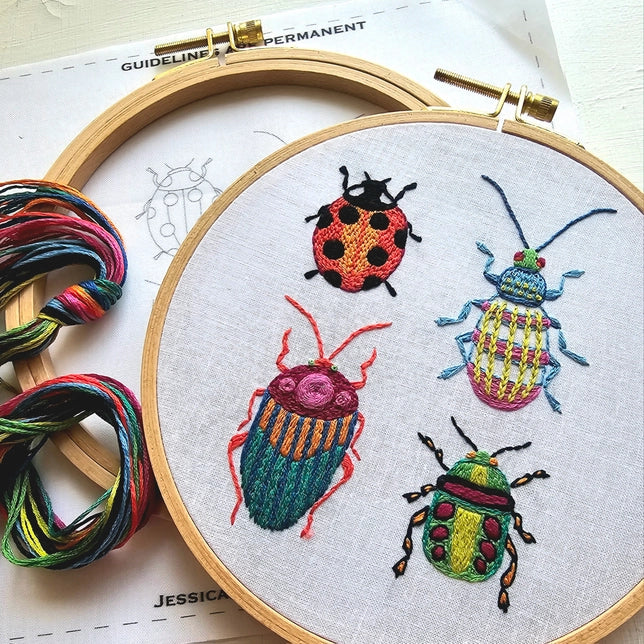 Beetle Collection Embroidery Kit Kit Jessica Long Embroidery