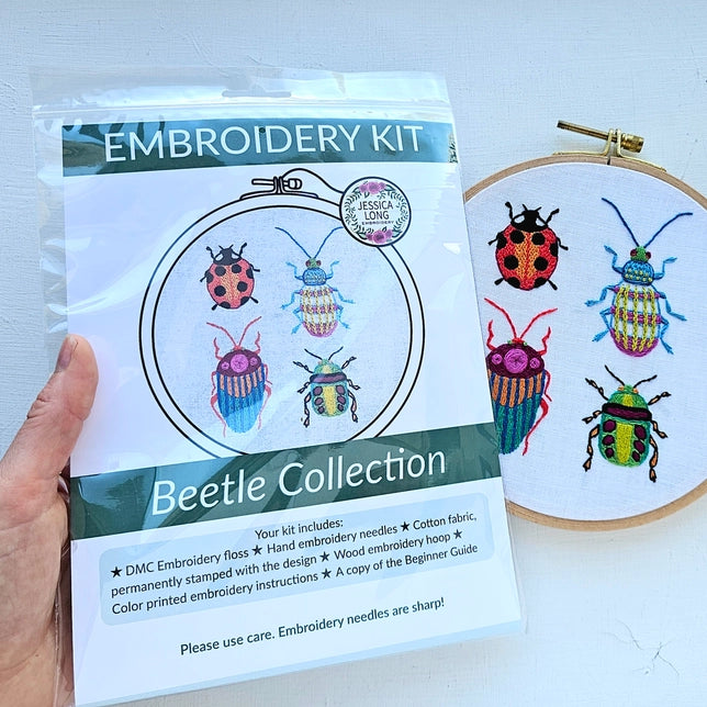 Beetle Collection Embroidery Kit Kit Jessica Long Embroidery