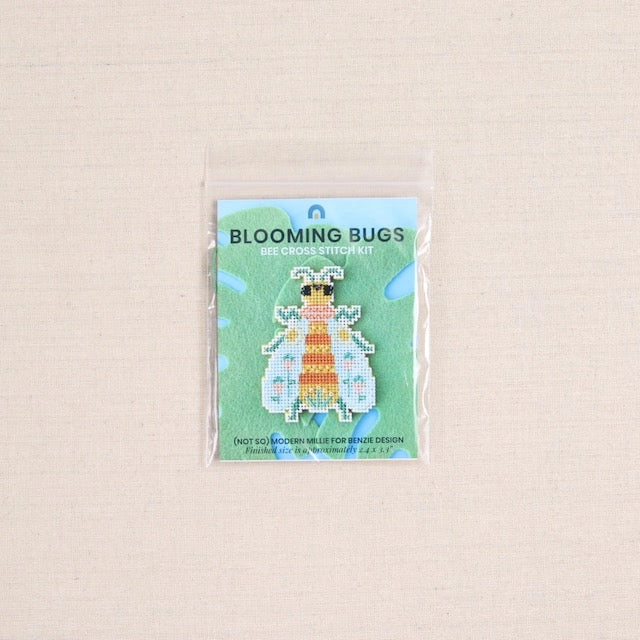 Blooming Bugs Bee Cross Stitch Kit Kit Benzie Design