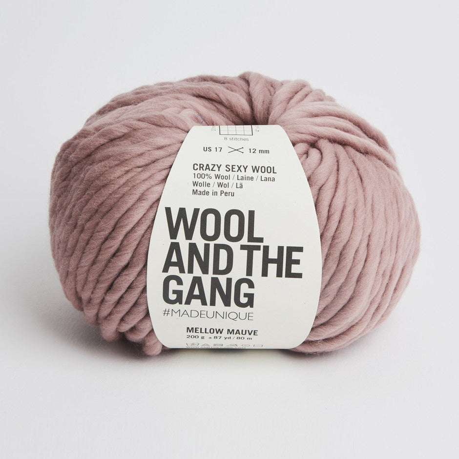 chunky mauve yarn 