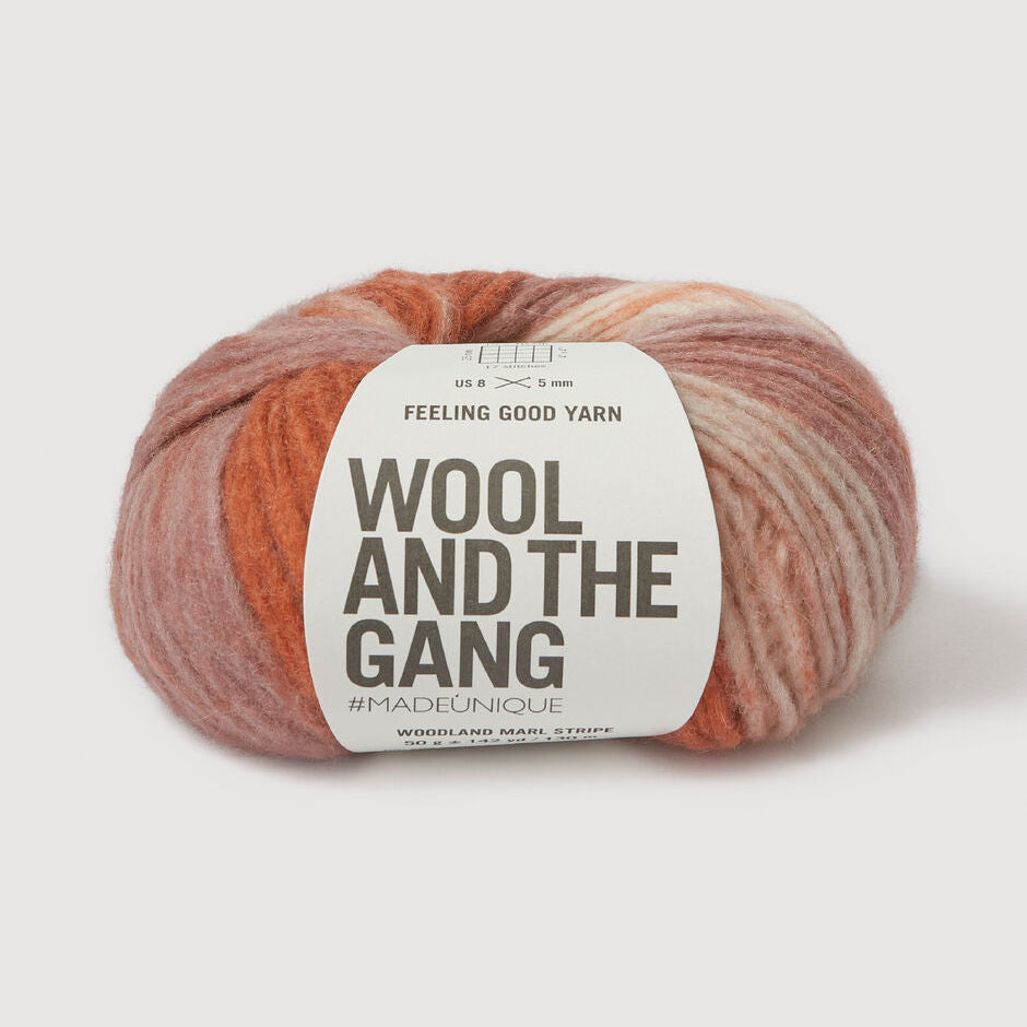 Wool and the Gang Feeling Good Stripe Yarn Wool and the Gang Woodland Marl Stripe