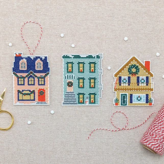 Holiday Homes Townhome Cross Stitch Kit