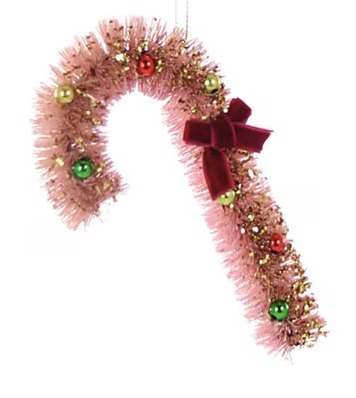 Bottle Brush Candy Cane Ornament