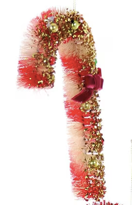 Bottle Brush Candy Cane Ornament