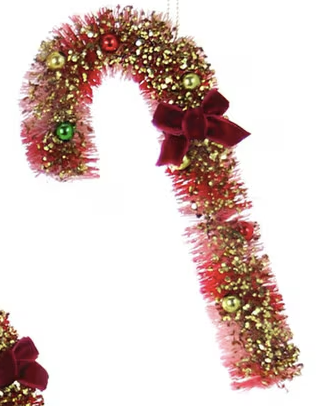 Bottle Brush Candy Cane Ornament