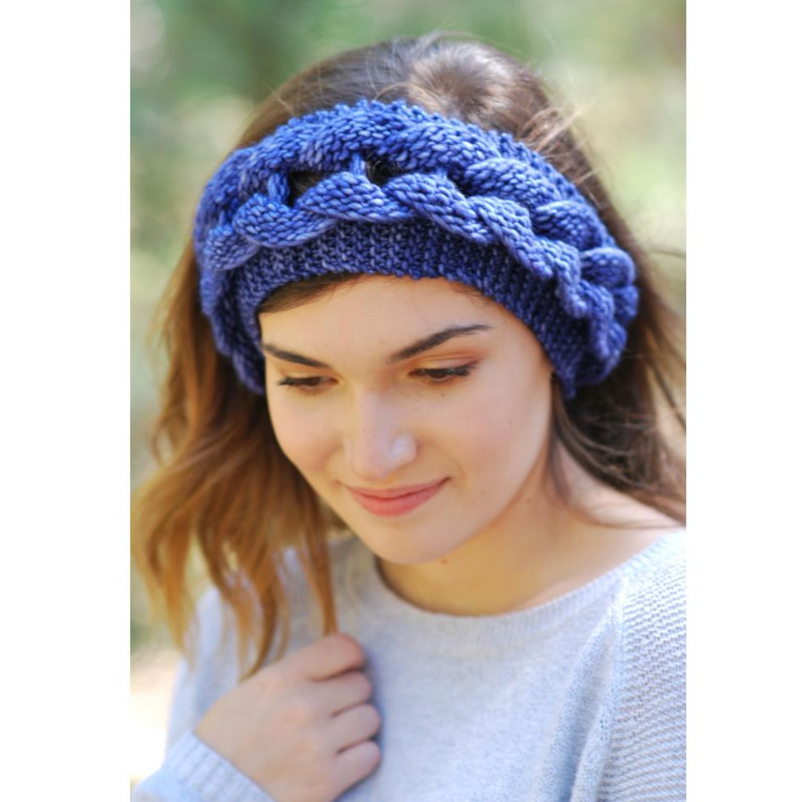 Loom Knitting Kit featuring blue headband