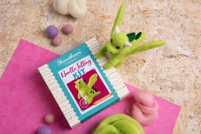 Baby Dragon Mini Needle Felting Kit Kit Hawthorn Handmade