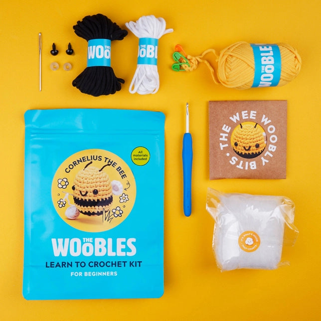 Cornelius the Bee Beginner Crochet Kit Kit The Woobles