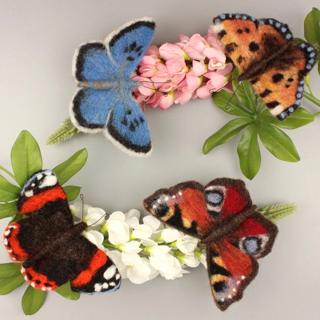 Large Blue Butterfly Needle Felt Kit Kit The Makers