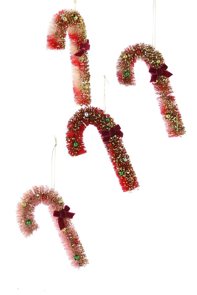 Bottle Brush Candy Cane Ornament