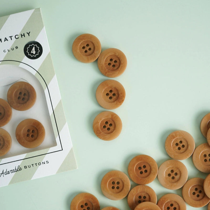 Caramel 1" Corozo Nut Buttons Buttons Matchy Matchy Sewing Club