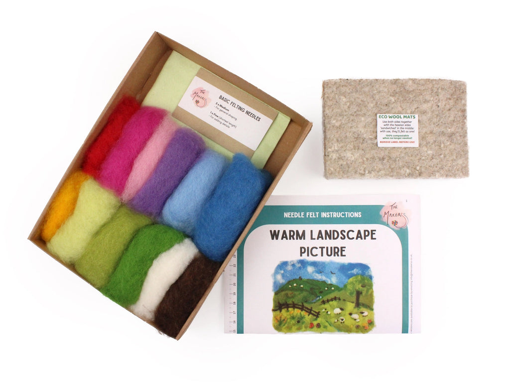 Warm Landscape Needle Felt Kit Kit The Makers