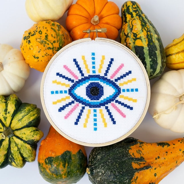 Evil Eye Cross Stitch Kit Kit The Stranded Stitch