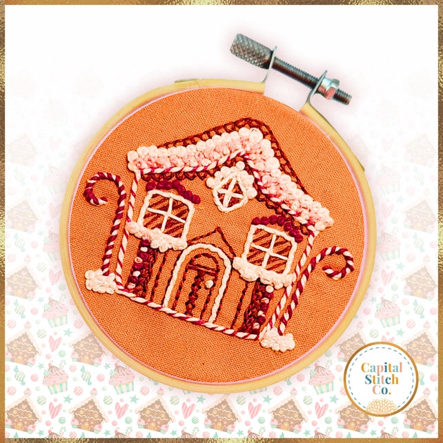 Gingerbread House Mini Embroidery Holiday Kit