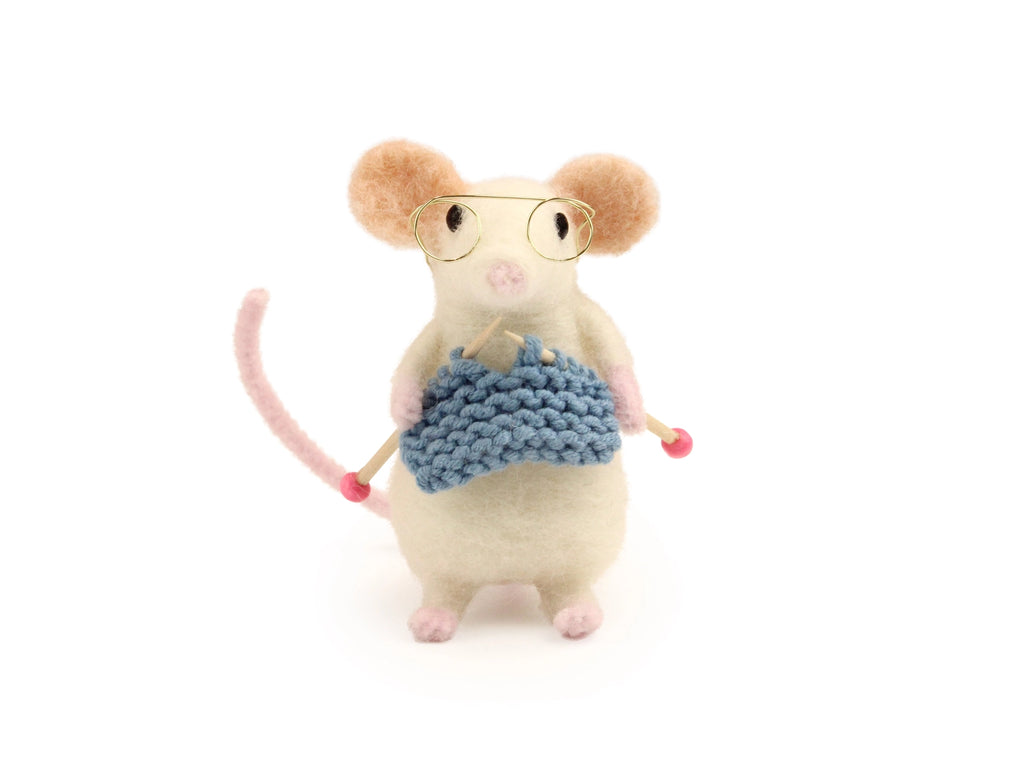 Knitting Mouse Needle Felt Kit Kit The Makers