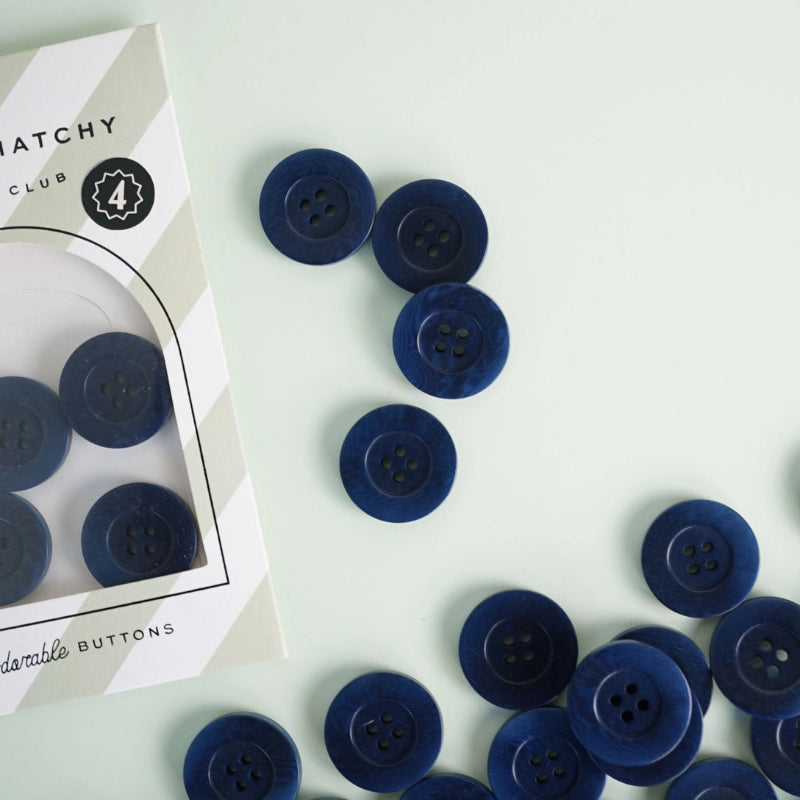 Midnight 1" Corozo Nut Buttons Buttons Matchy Matchy Sewing Club