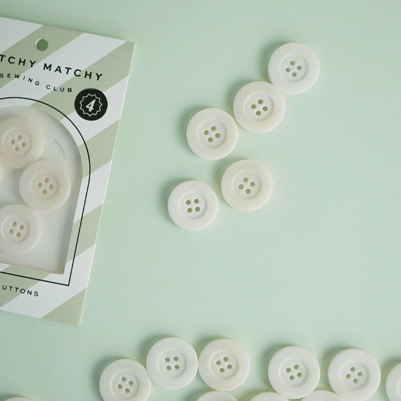 Milk 1" Corozo Nut Buttons Buttons Matchy Matchy Sewing Club