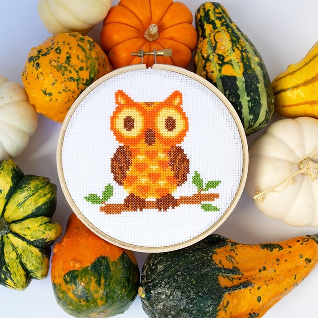 Owl Cross Stitch Kit Kit The Stranded Stitch