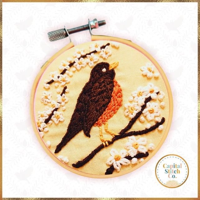 American Robin Mini Embroidery Kit Kit Capital Stitch Co.