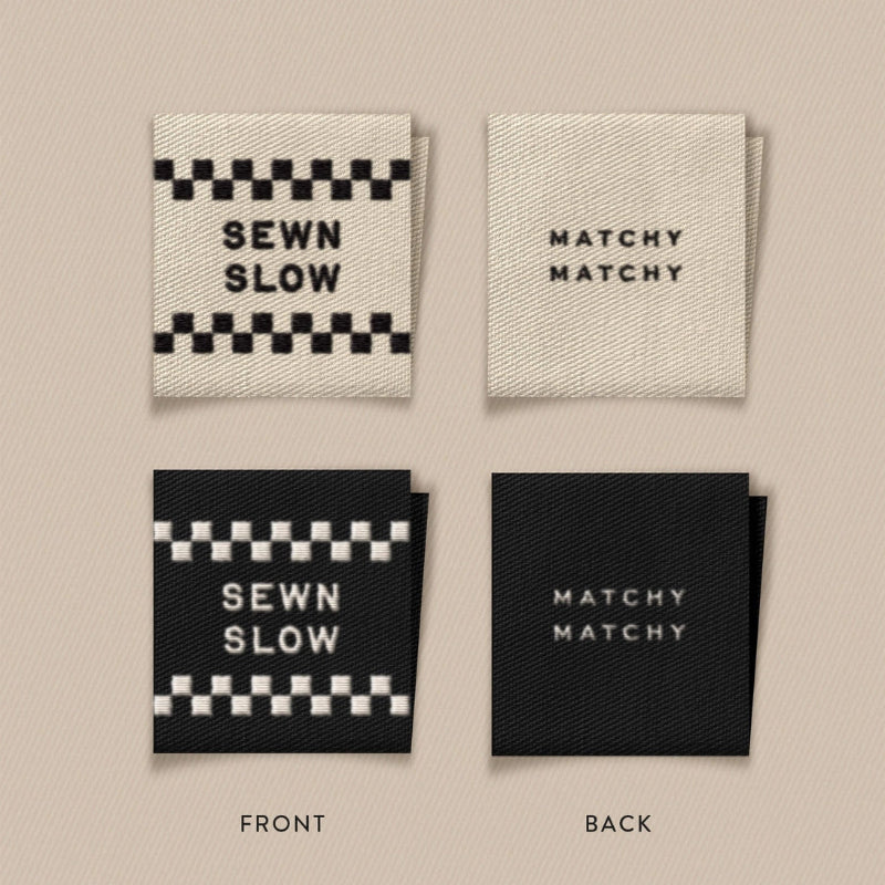 Sewn Slow Square Garment Labels Matchy Matchy Sewing Club