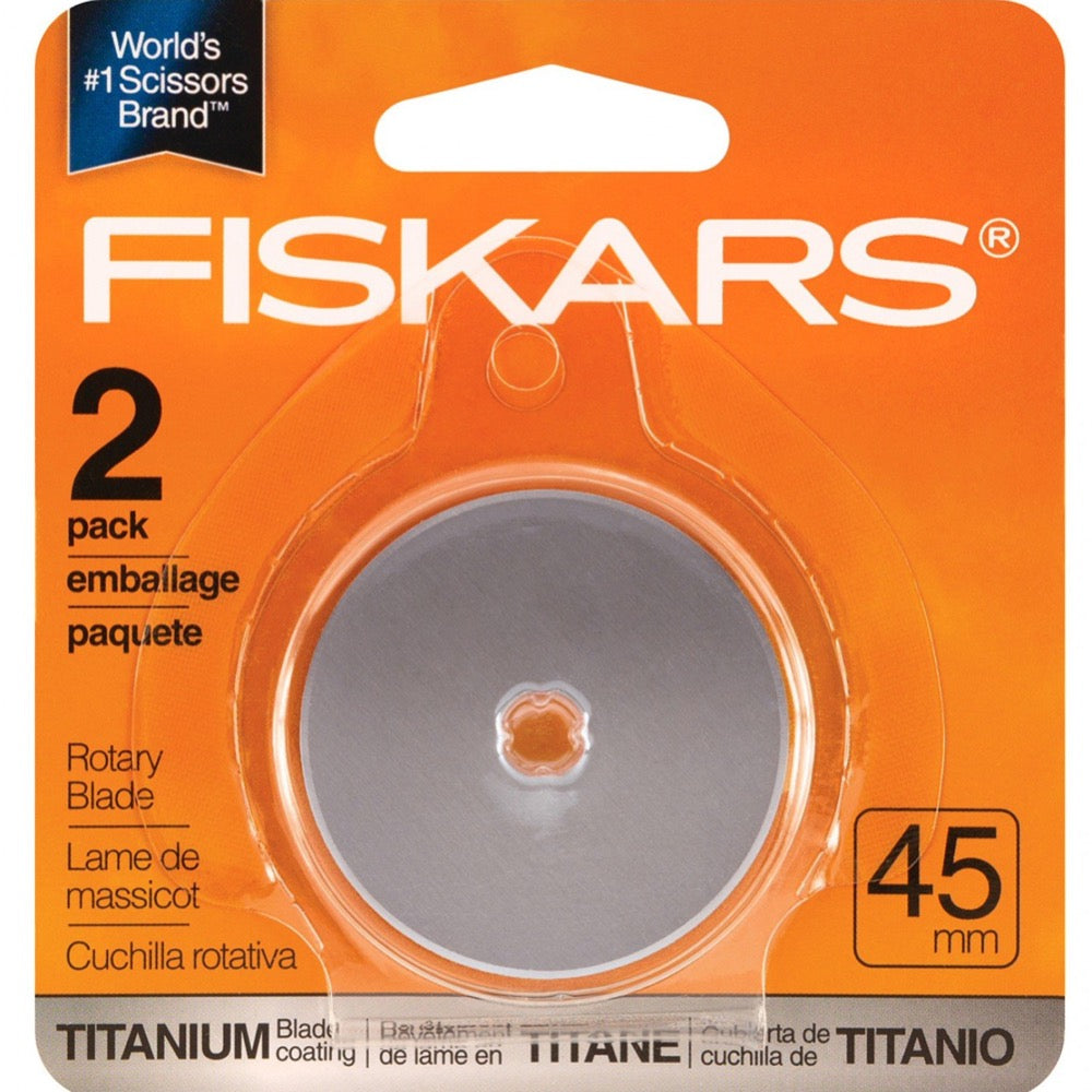 Fiskars 45mm Rotary Cutter Replacement Blades 10pk for Quilting Sewing  Sharp&Dur