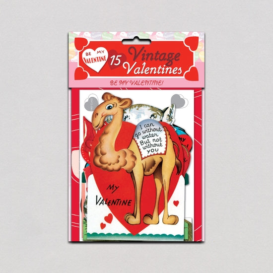 Vintage Valentines 15-Pack (Many Styles Availble!) Greeting Cards Laughing Elephant Be My Valentine!