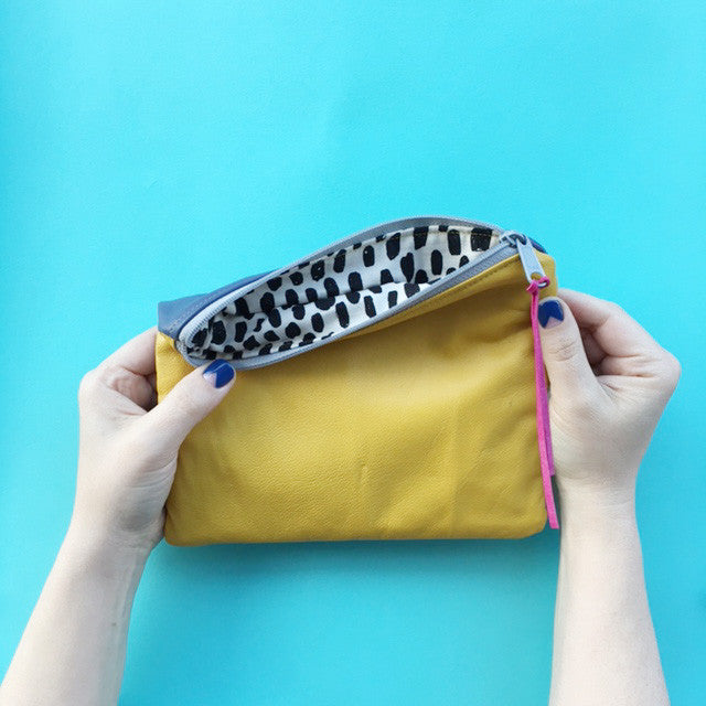 Leather Zipper Pouch